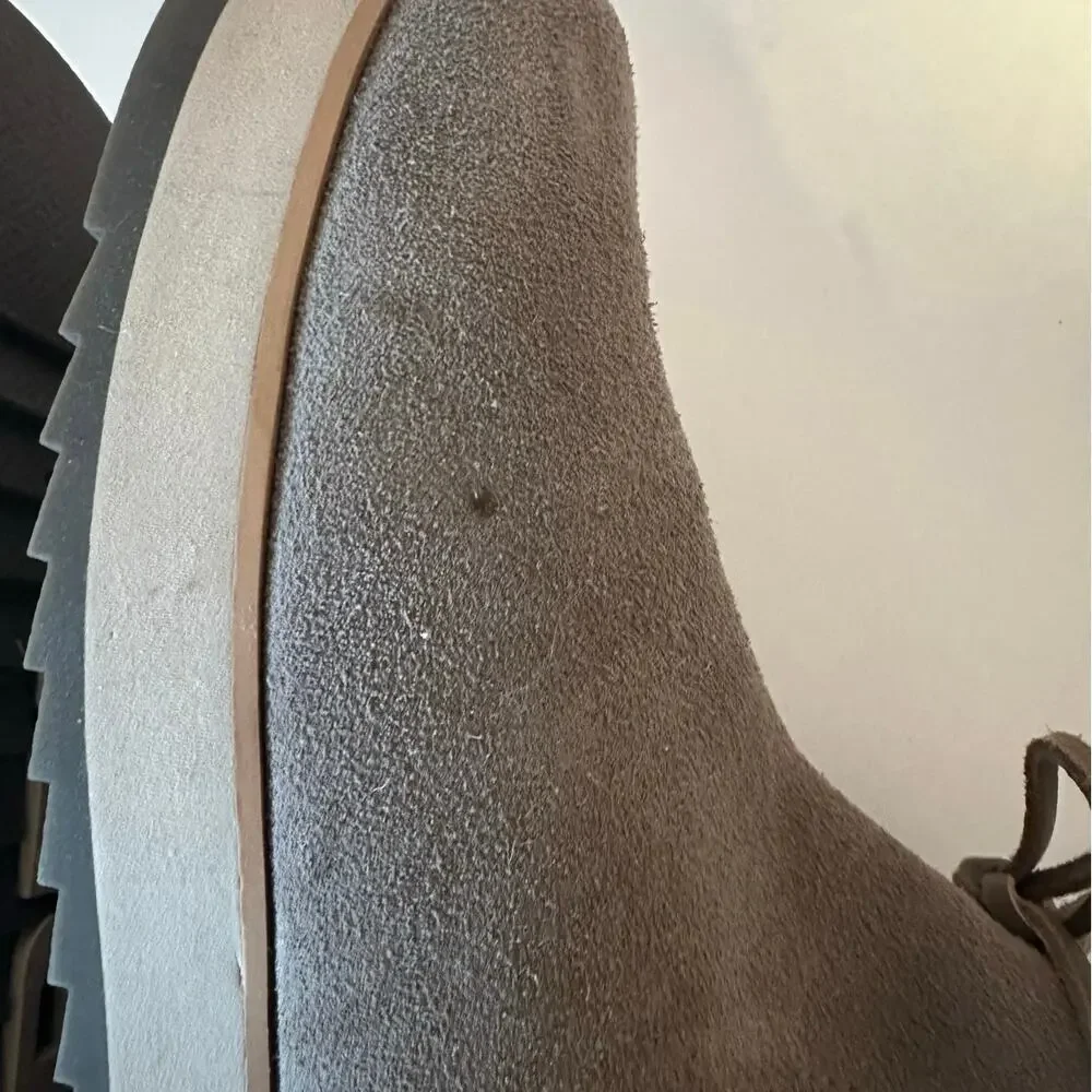 Merrell Women’s Juno Bluff‎ Polar Waterproof Snow Boots Size 10 Gray Tan Suede